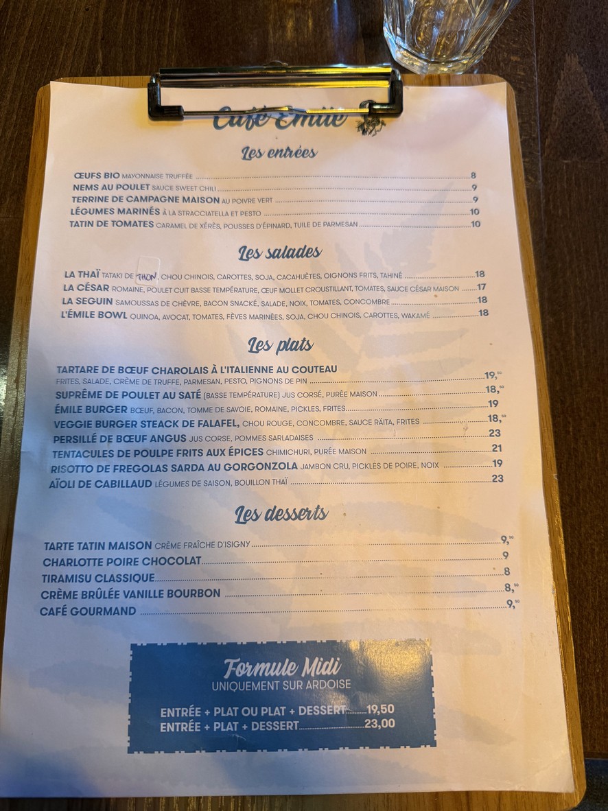 L'initiale Café menu 1