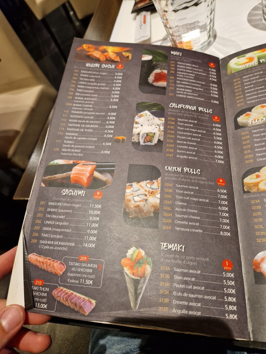 Oïsushi menu 5