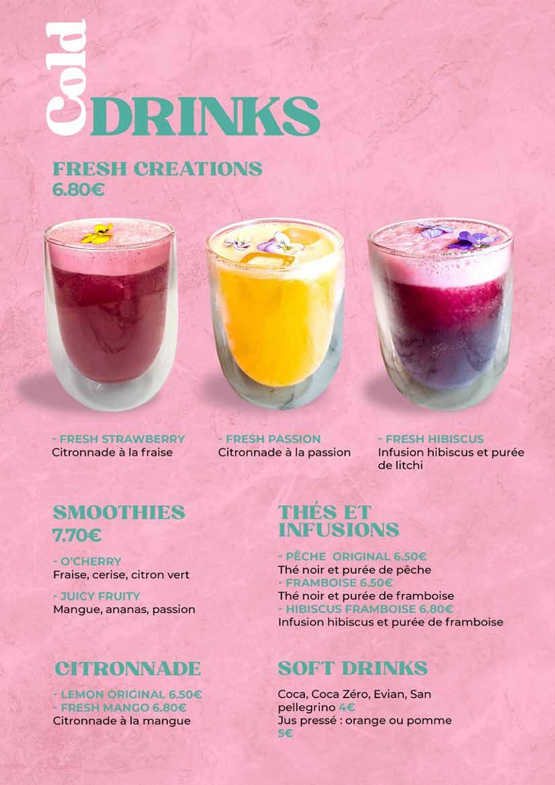 O'LAYA menu 2