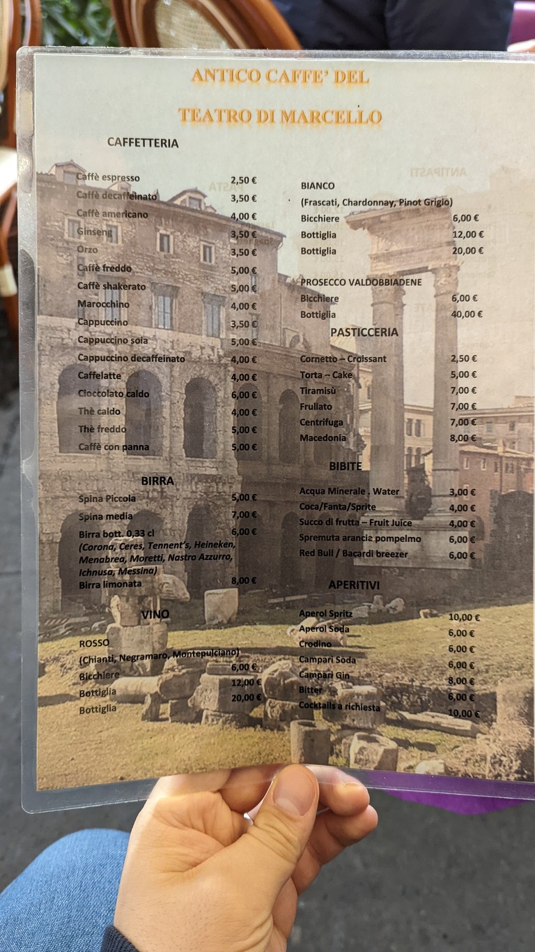 Antico caffè del teatro di Marcello menu 1
