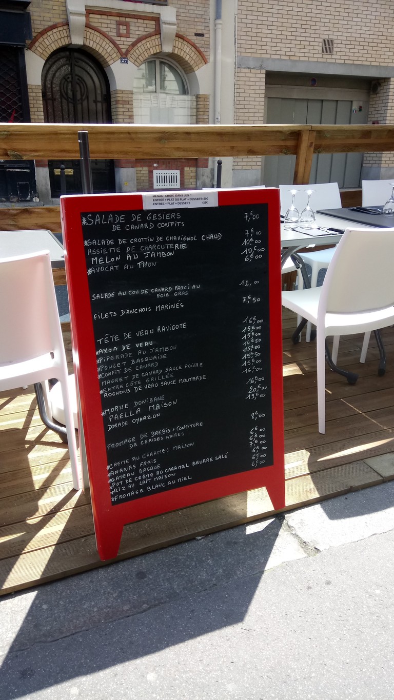 Chez Ttotté menu 1