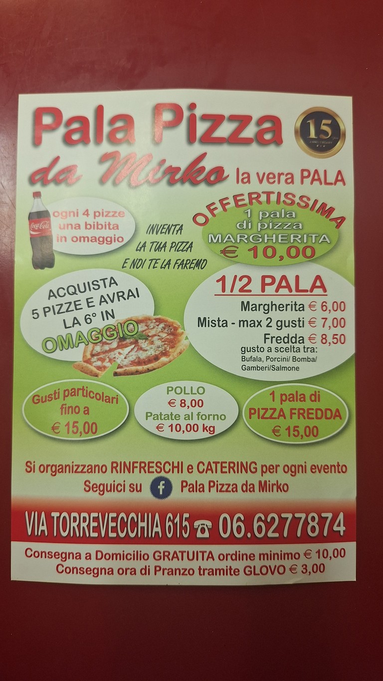 Pala Pizza da Mirko menu 1