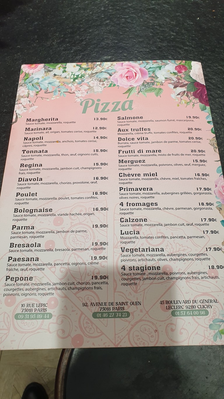 Chez Pepone menu 1