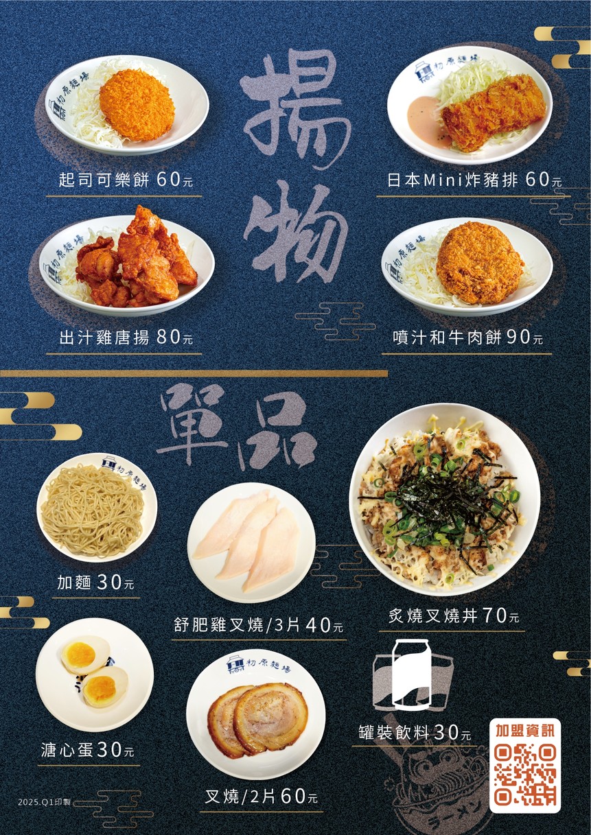 Chu Yuan Mian Chang (Sanchong Jin An Dian) menu 1