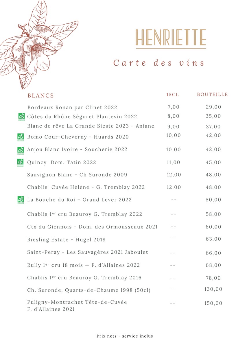 En Face menu 3