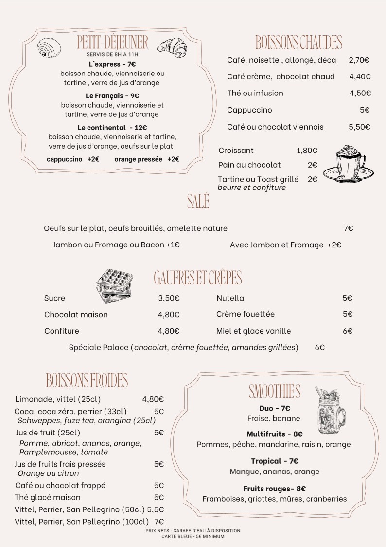 Brasserie du Palace menu 2