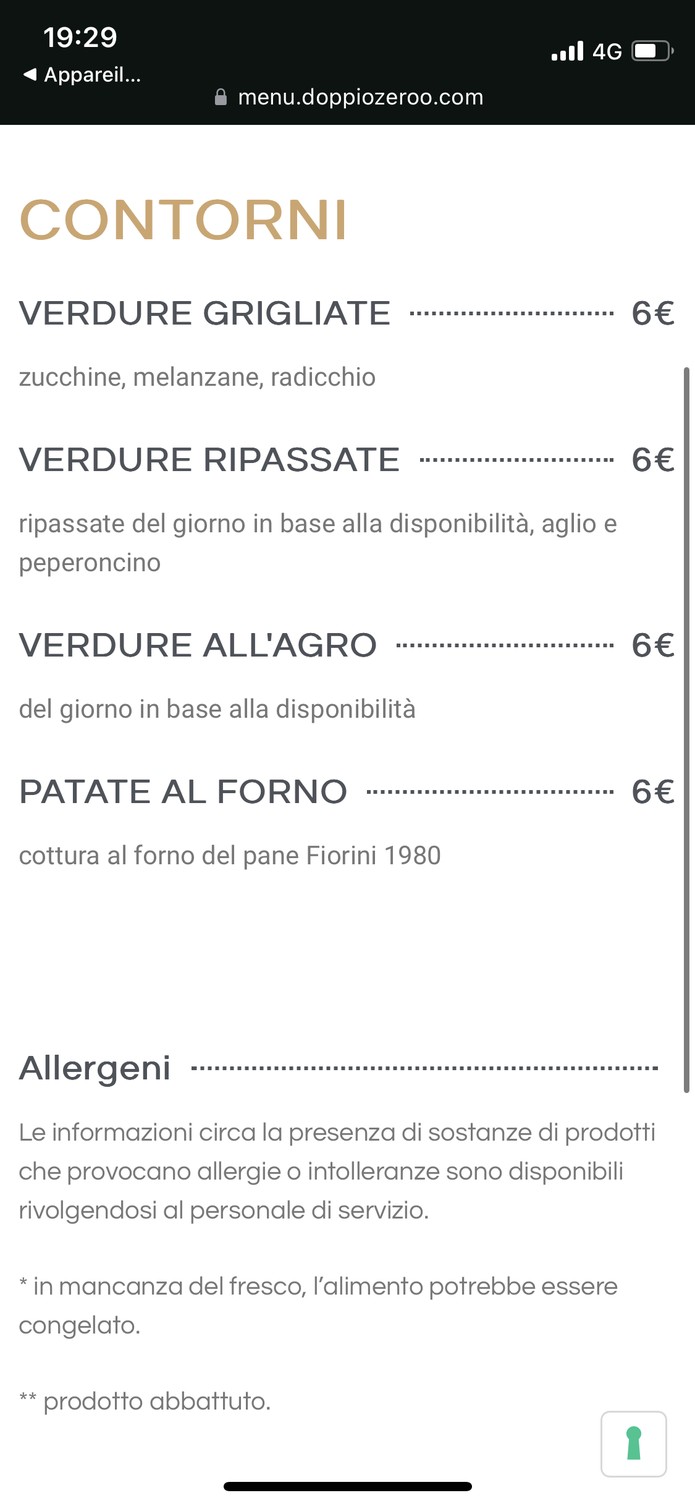 Doppiozeroo menu 2