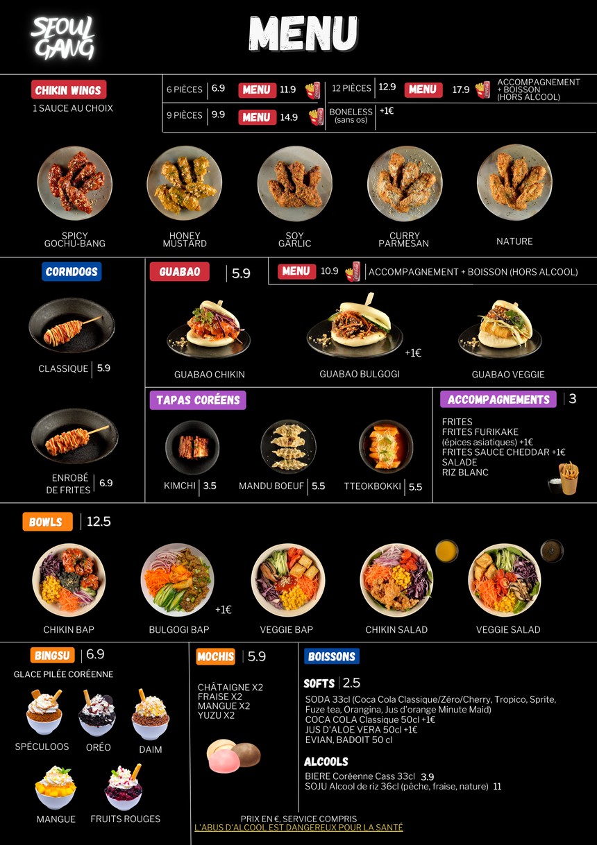 Seoul Gang menu 1