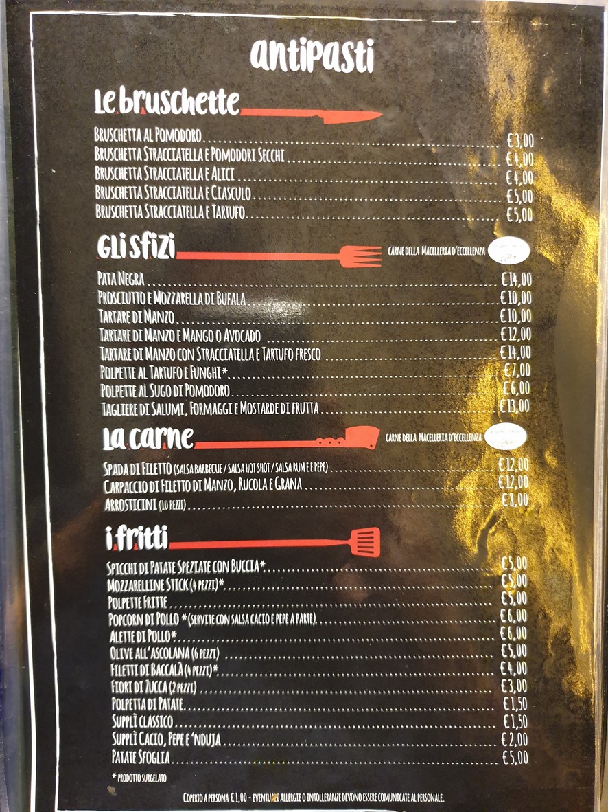 Ristorante pizzeria bisteccheria 00cento Porta di Roma menu 1