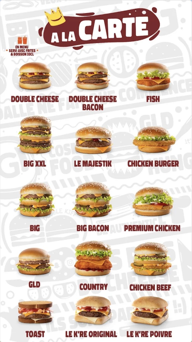 G La Dalle menu 2
