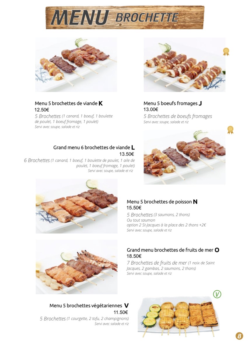 Restaurant japonais HOKI SUSHI menu 6