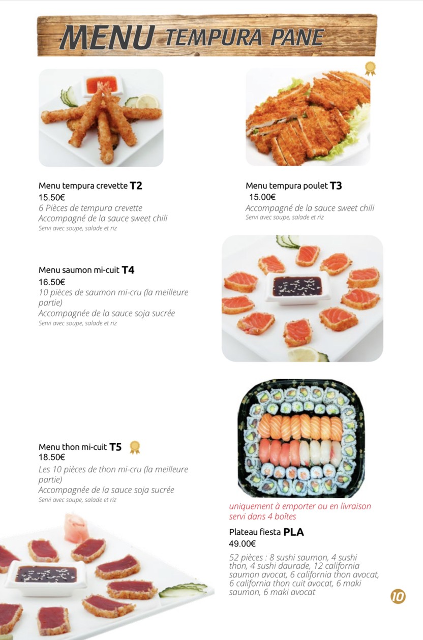 Restaurant japonais HOKI SUSHI menu 8