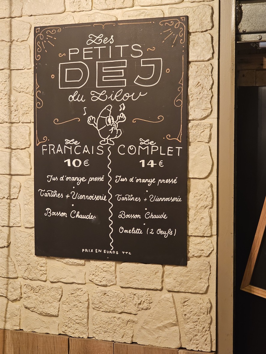 Cafe Lilou menu 1