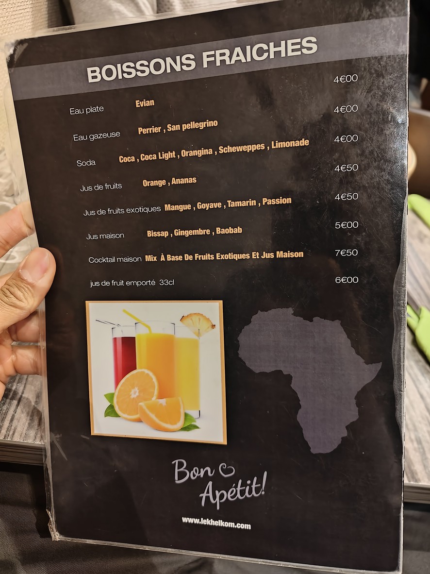 Le Khelkom menu 3