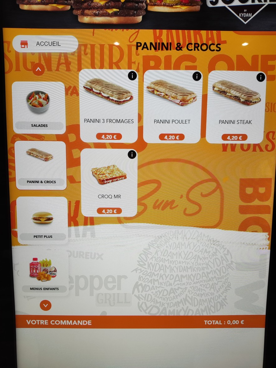 Kydam menu 3