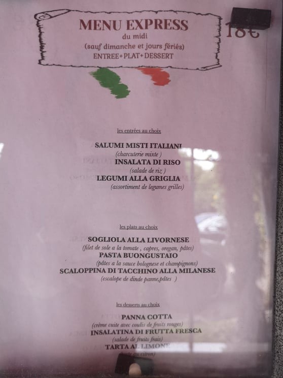 دا جيوفاني menu 2
