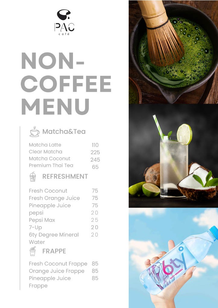 PAC Cafe menu 2