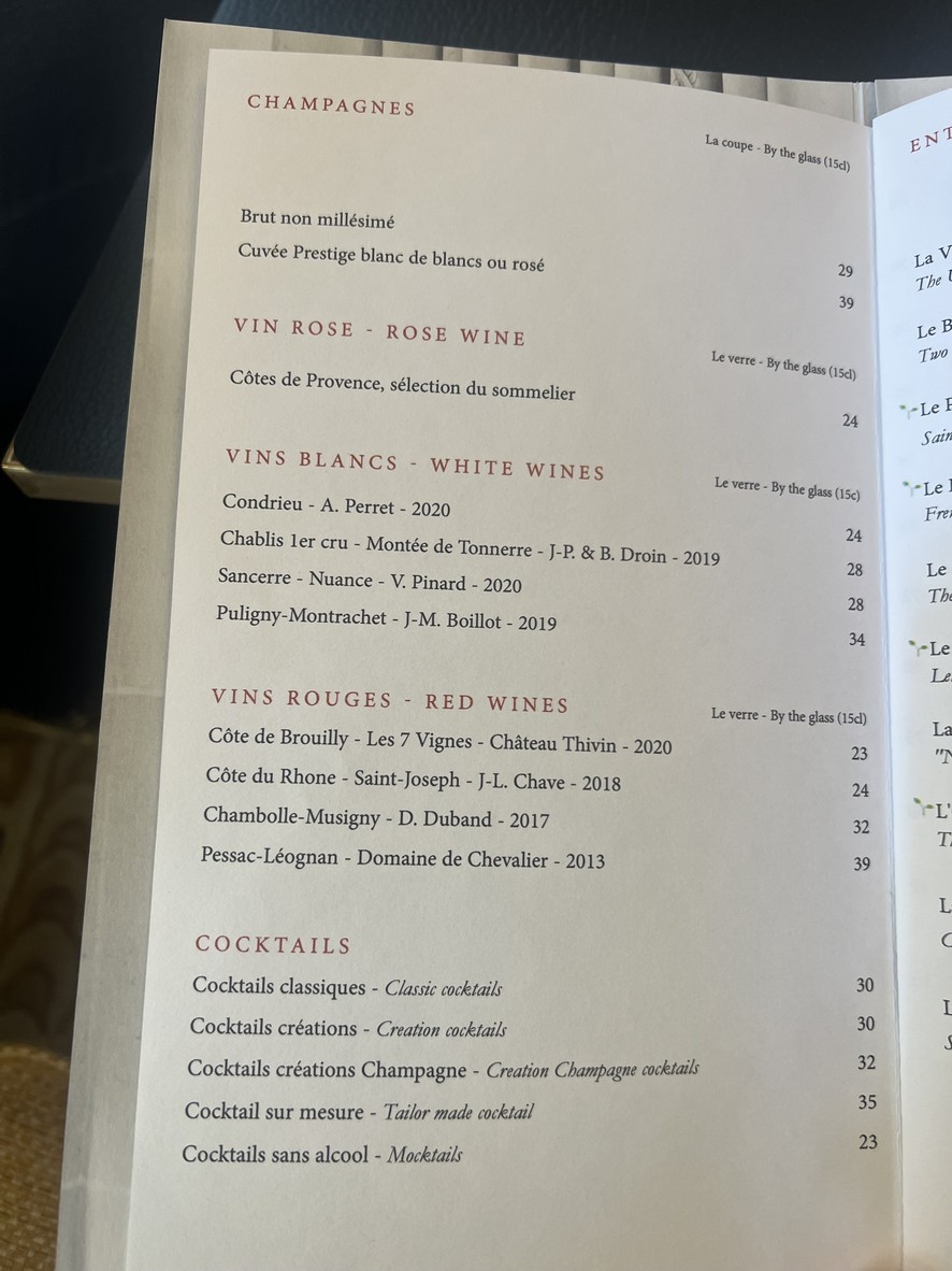 La Galerie menu 6
