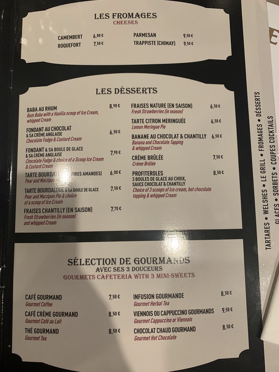 Pub Brasserie Le Village menu 2