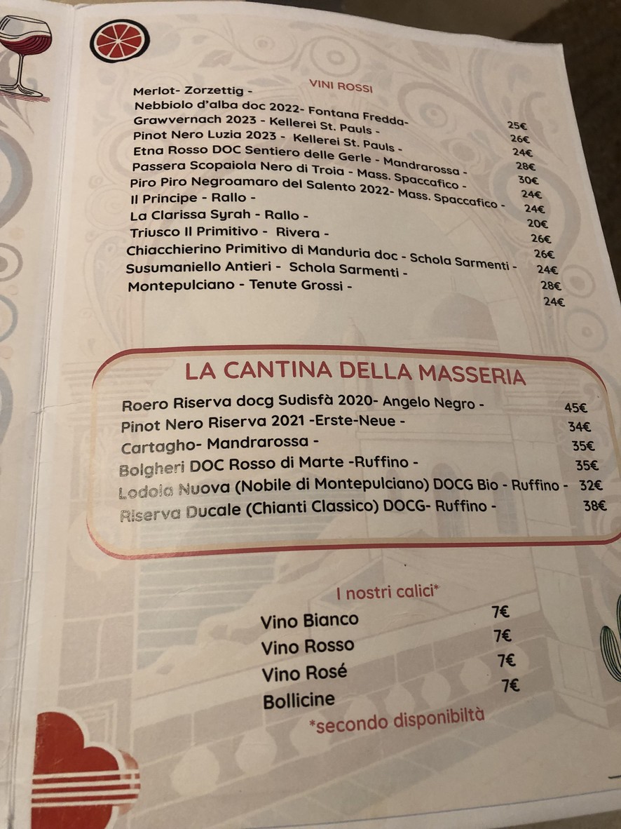 MENSANA Masseria Urbana menu 2