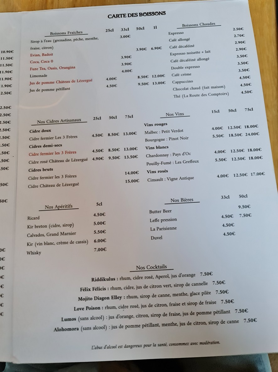 Diagon Elley menu 6