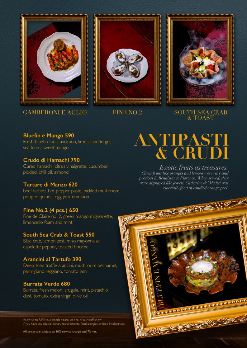 Medici Kitchen & Bar Playhouse Bangkok menu 1