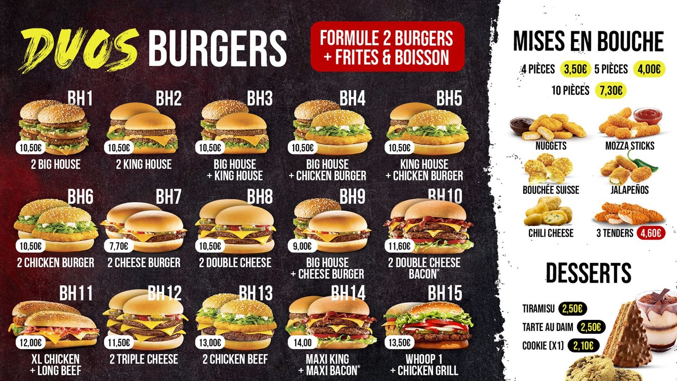 Burger house menu 4