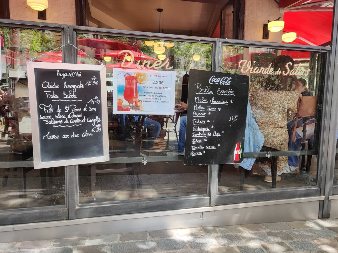 Au Tramway menu 2