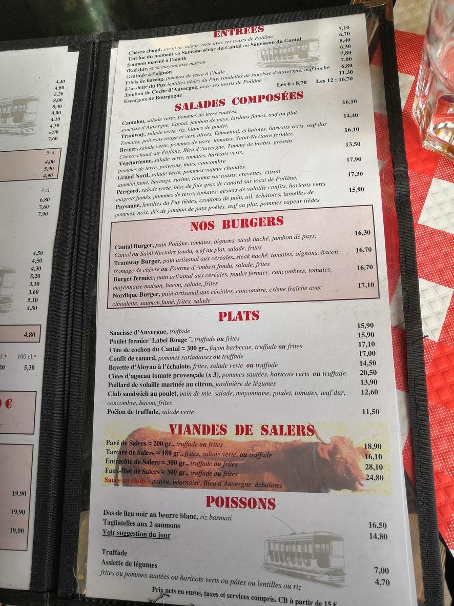 Au Tramway menu 4