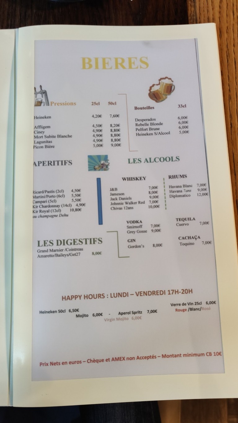 Café Le PC menu 2