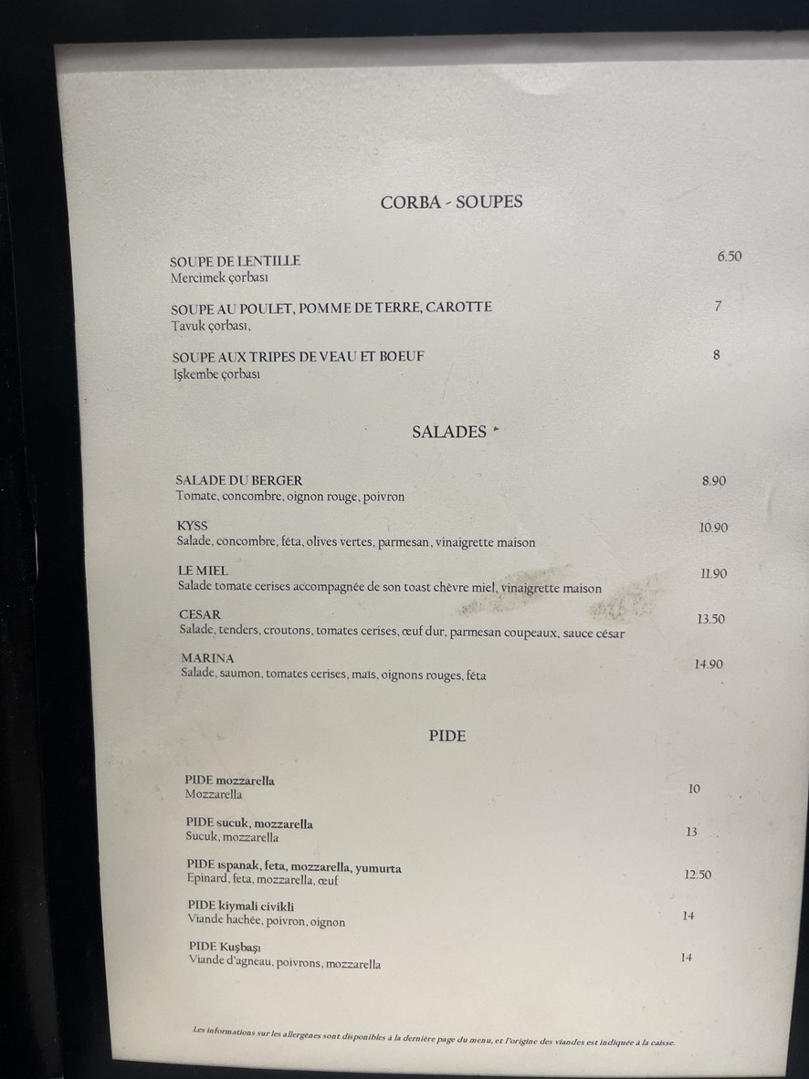 ELSA RESTAURANT menu 1