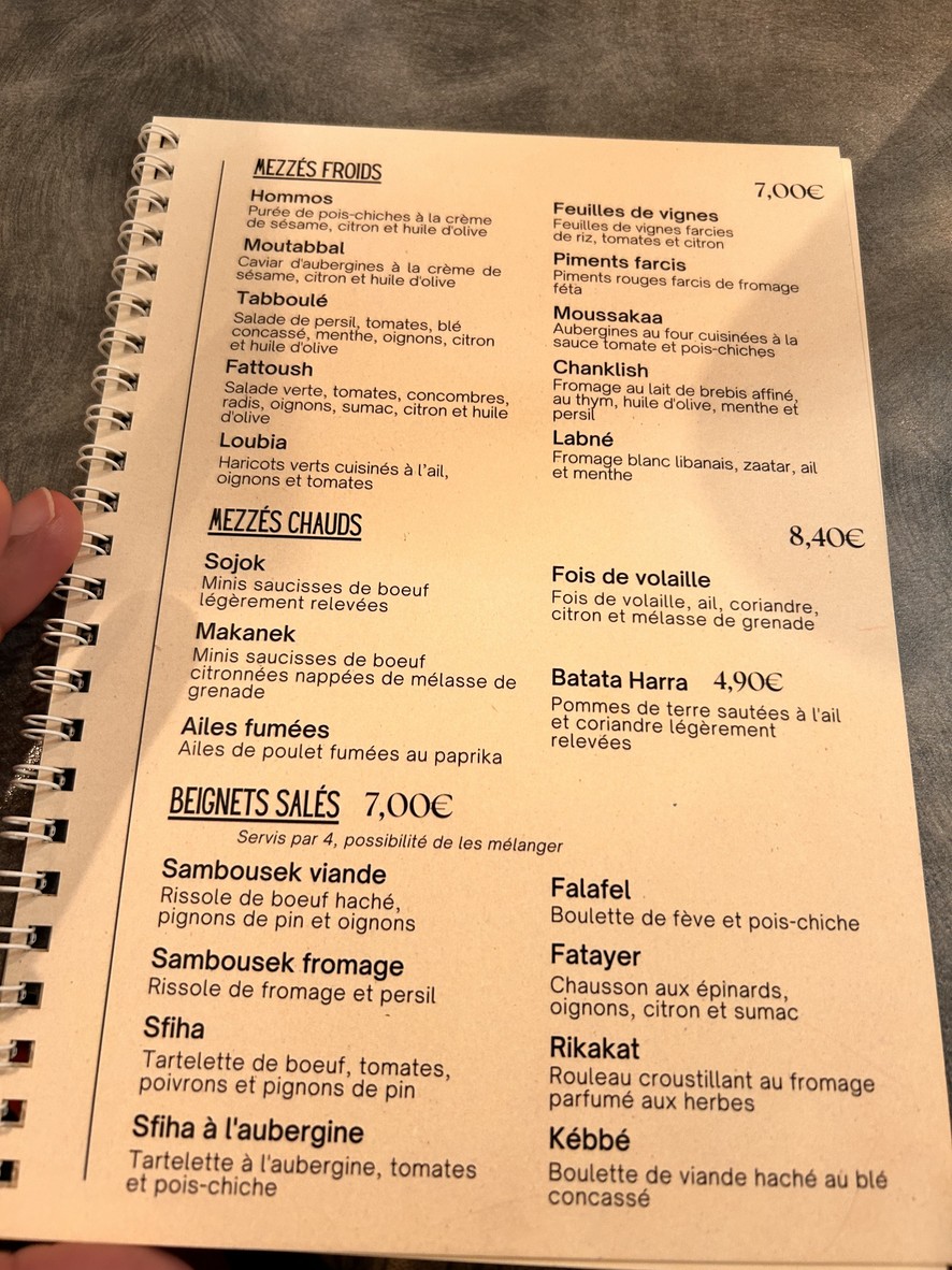 El Cedro menu 1