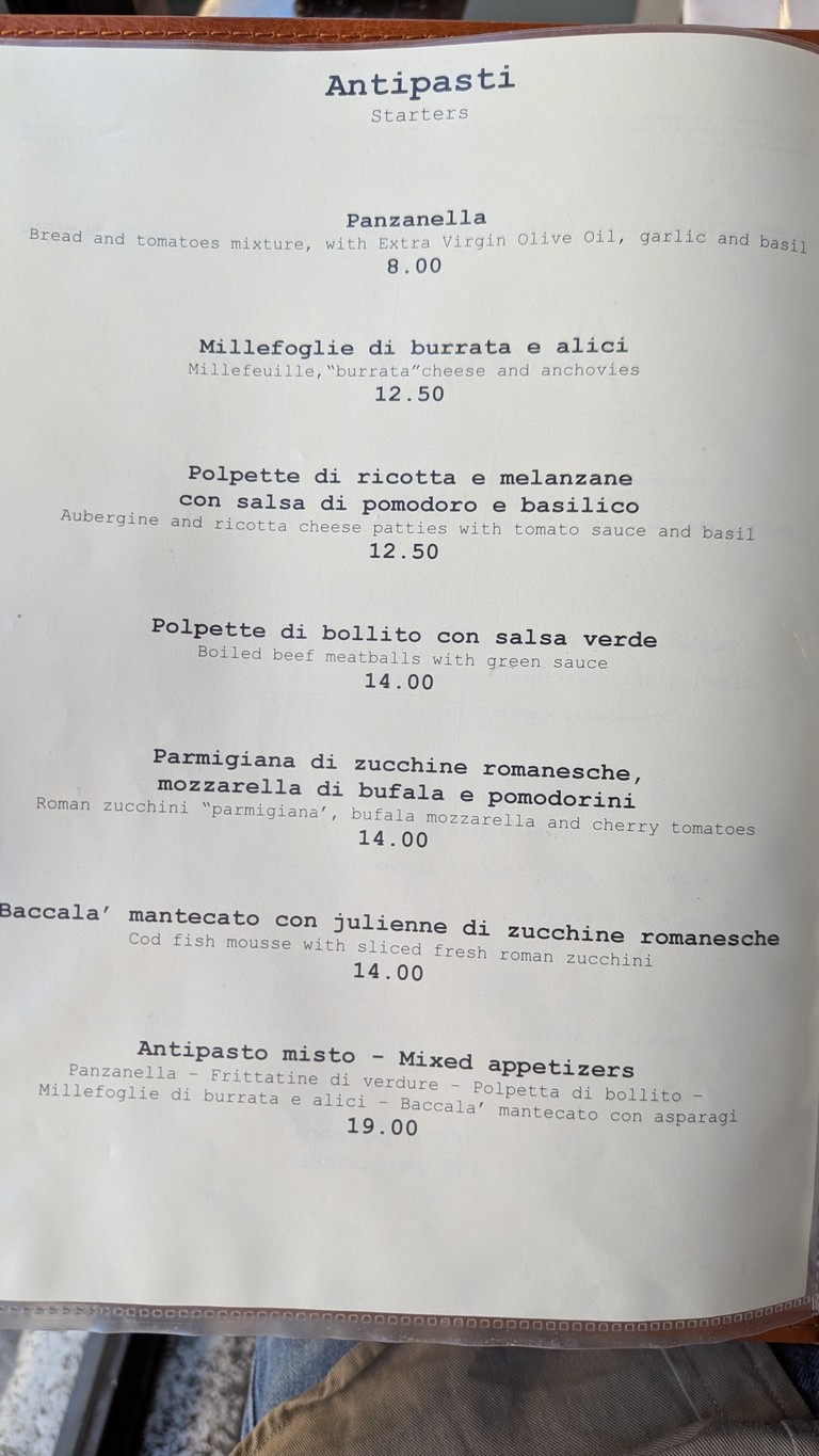 Hosteria Grappolo d'oro menu 2