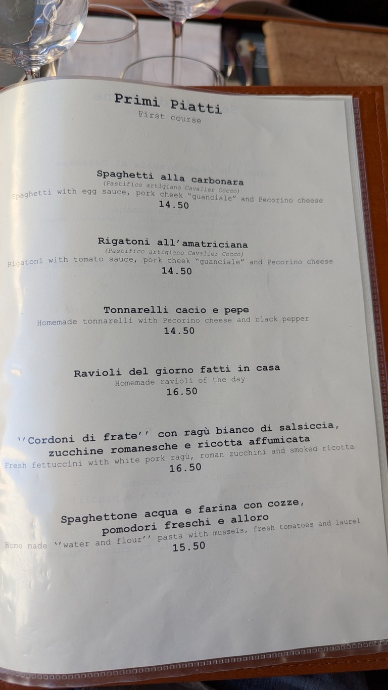 Hosteria Grappolo d'oro menu 3