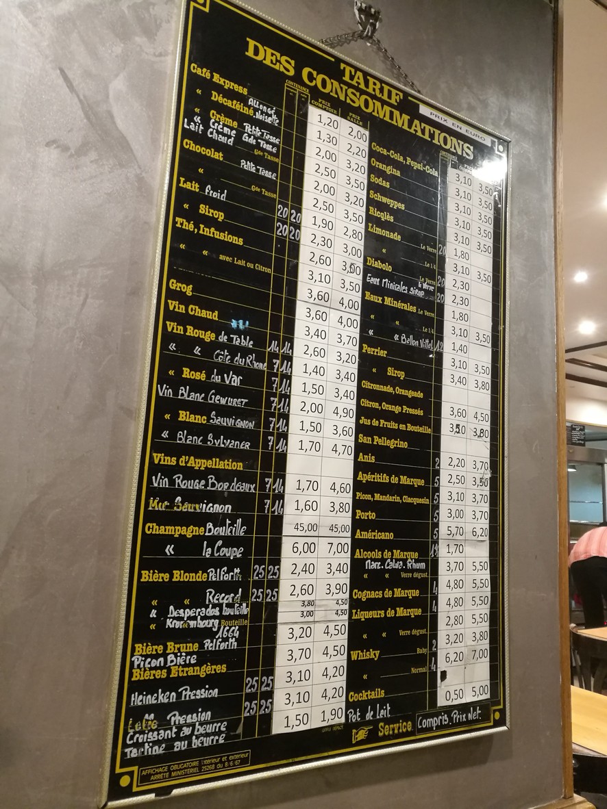 Bistrot du Canal menu 2