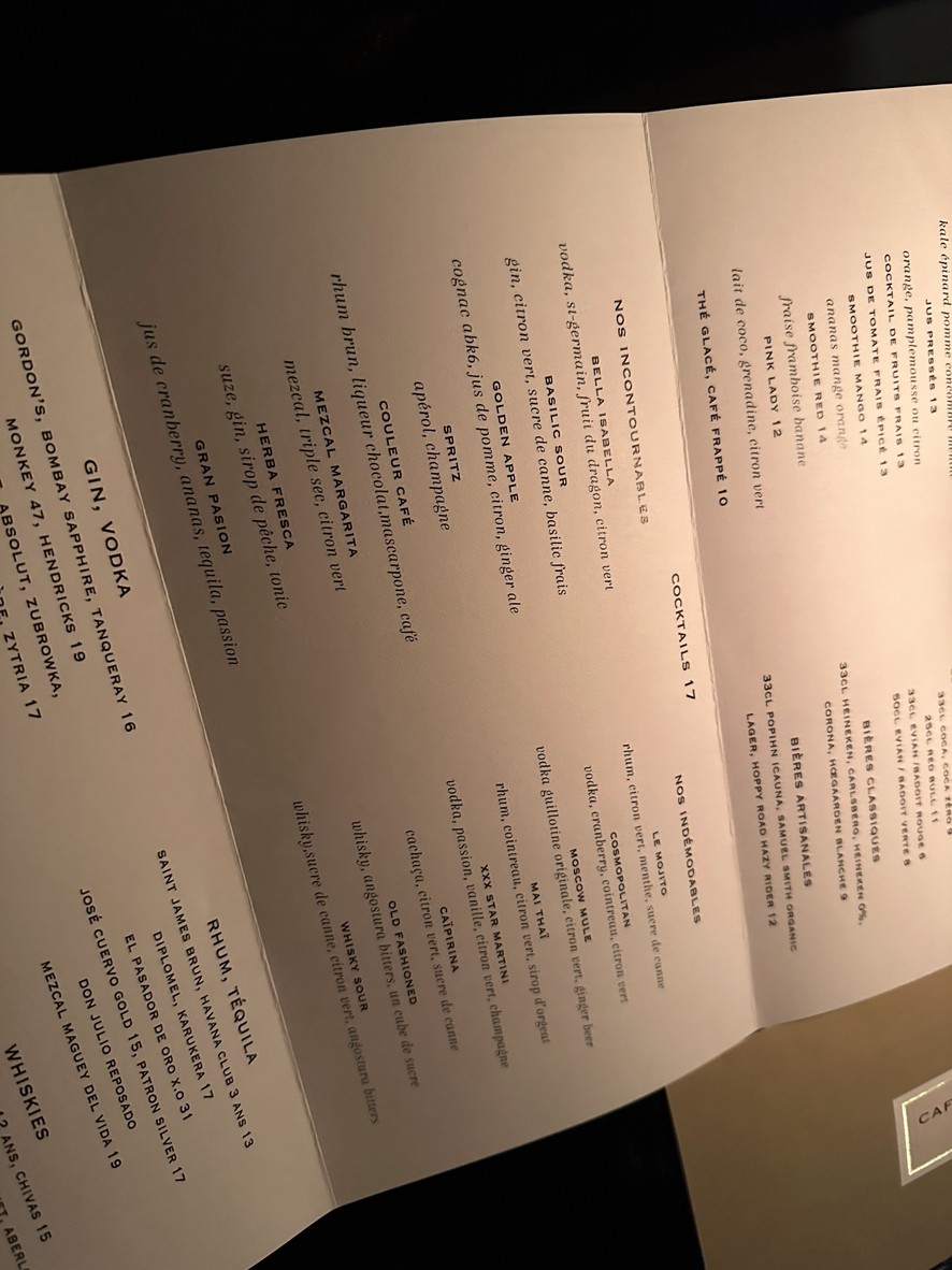 Café de l'Esplanade menu 3