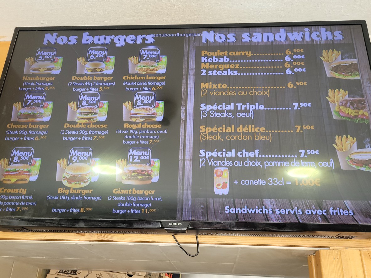 Domicile Pizza menu 2