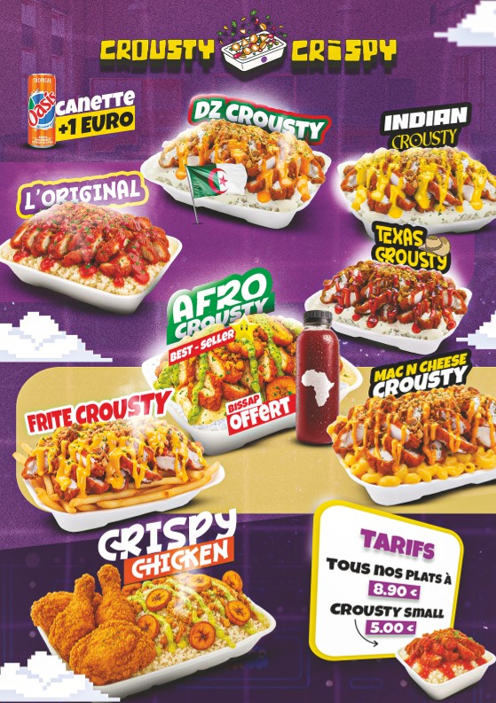 Crousty Crispy Qwartz menu 1
