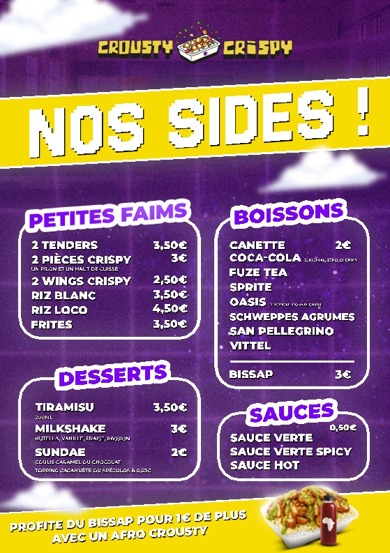 Crousty Crispy Qwartz menu 2