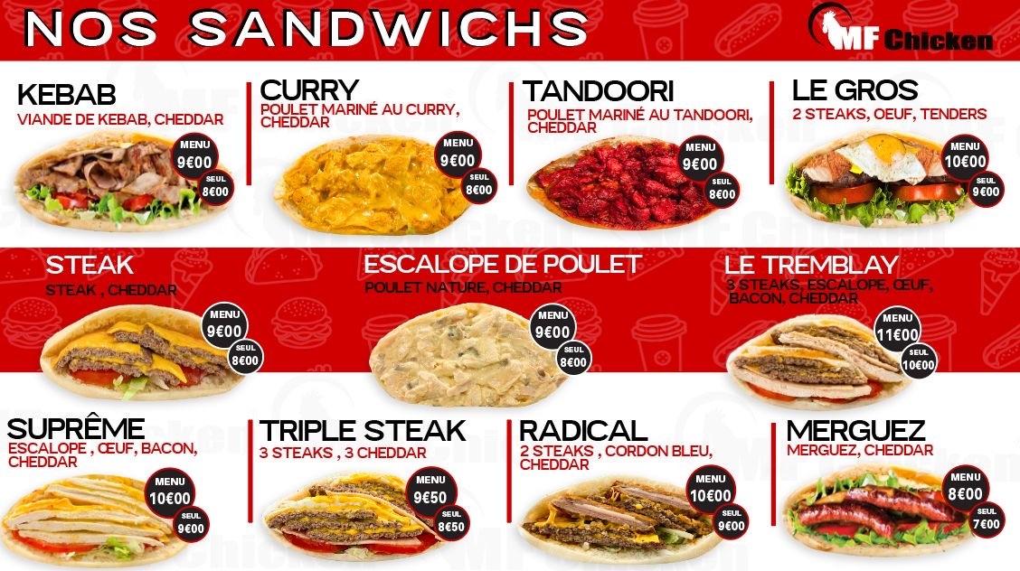 Mf chicken Issy-les-Moulineaux menu 5