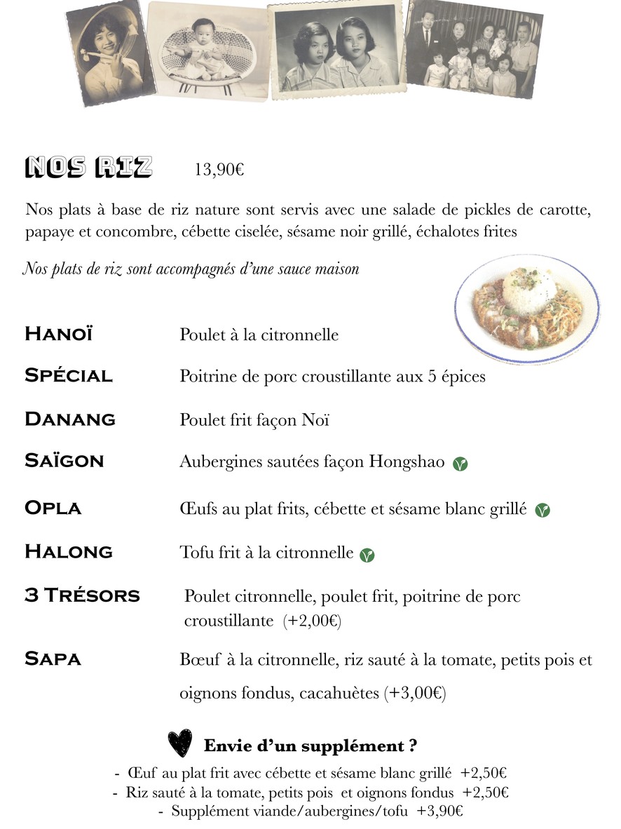 NOï - Restaurant & CaPhe Vietnamien menu 1