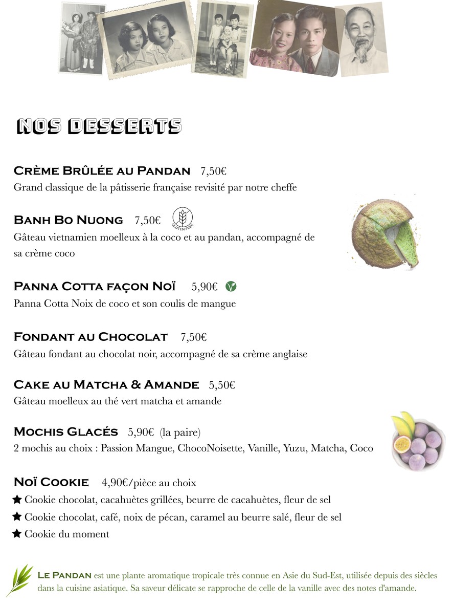 NOï - Restaurant & CaPhe Vietnamien menu 2