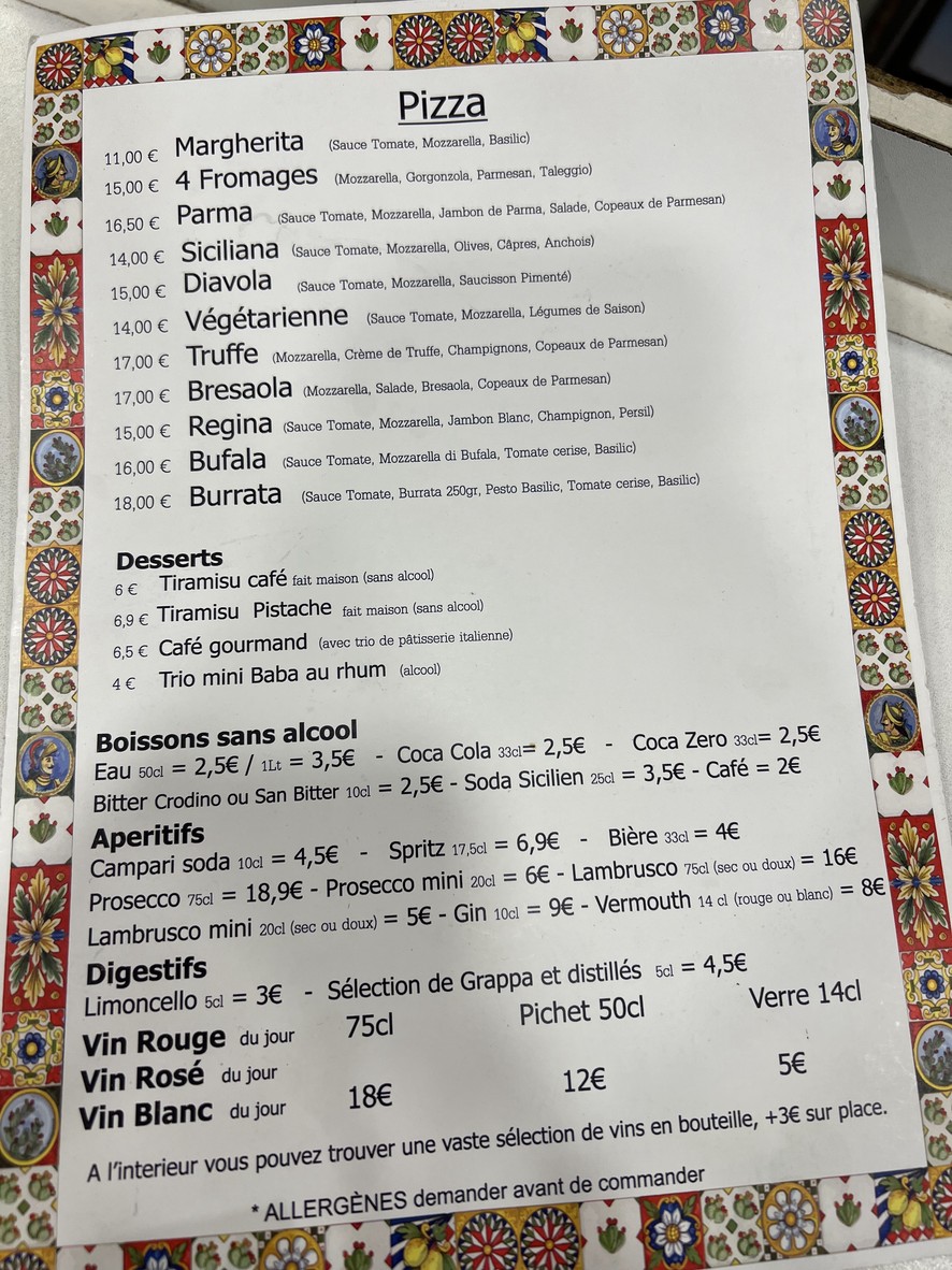 CAMPISI gastronomie traiteur menu 2