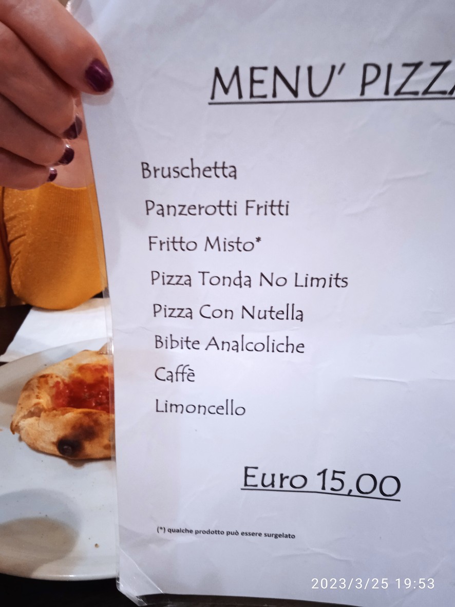 Pizzeria Il Torneo menu 1
