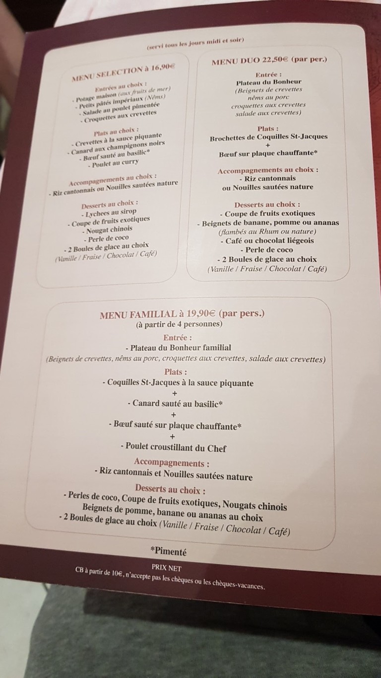 Soleil Levant menu 6