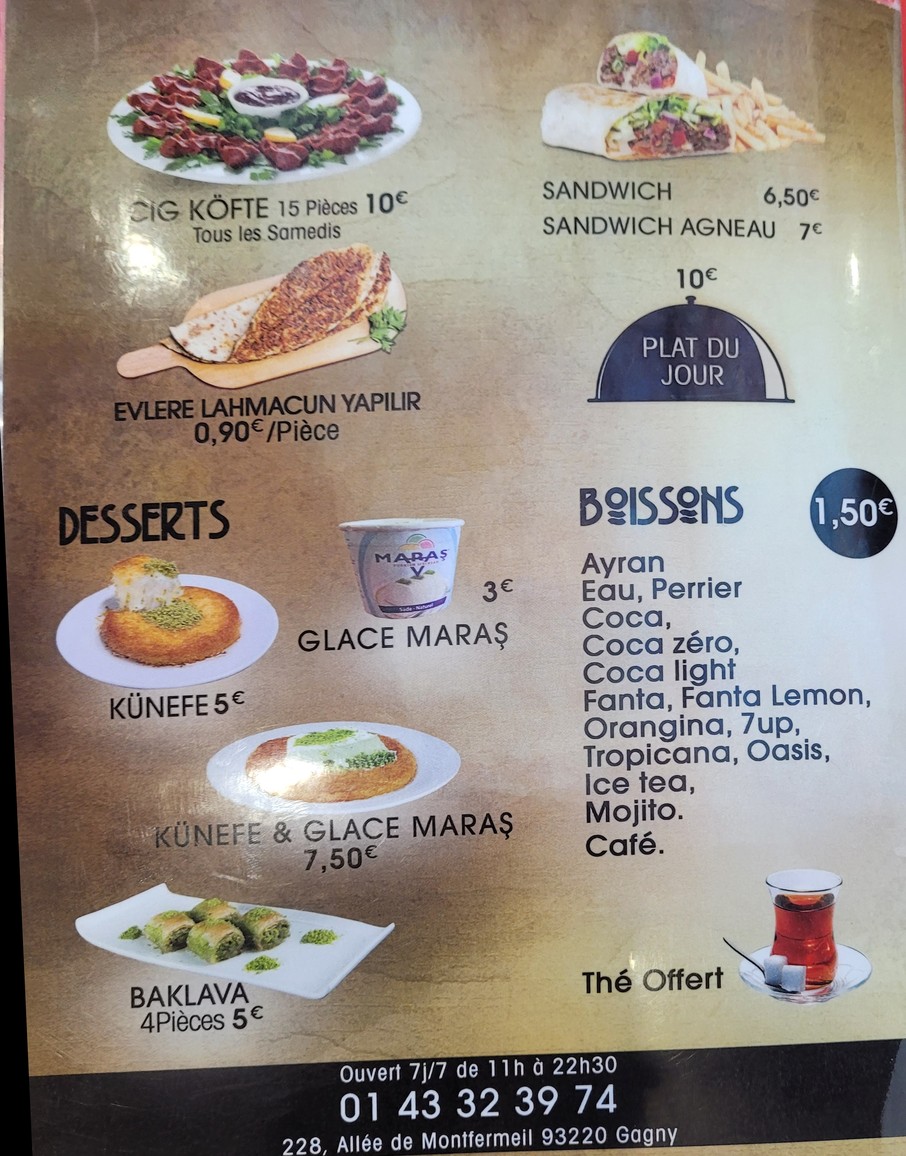 Lezzistan menu 3