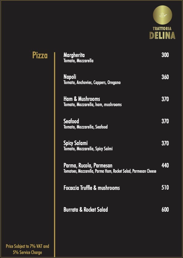 Trattoria Delina menu 4
