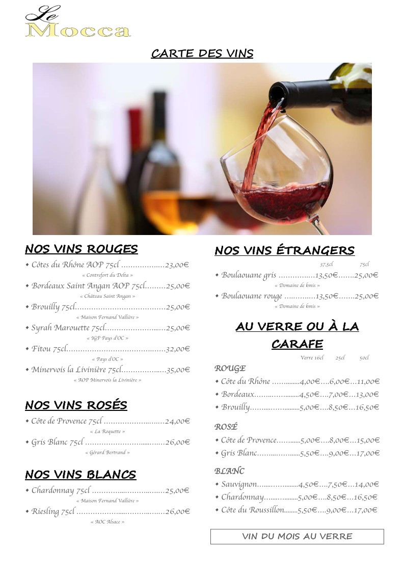 Le Mocca menu 4