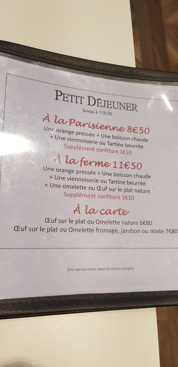 L’atelier des pains menu 1