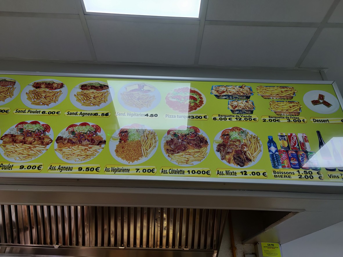 Kristal Kebab Reuilly menu 2